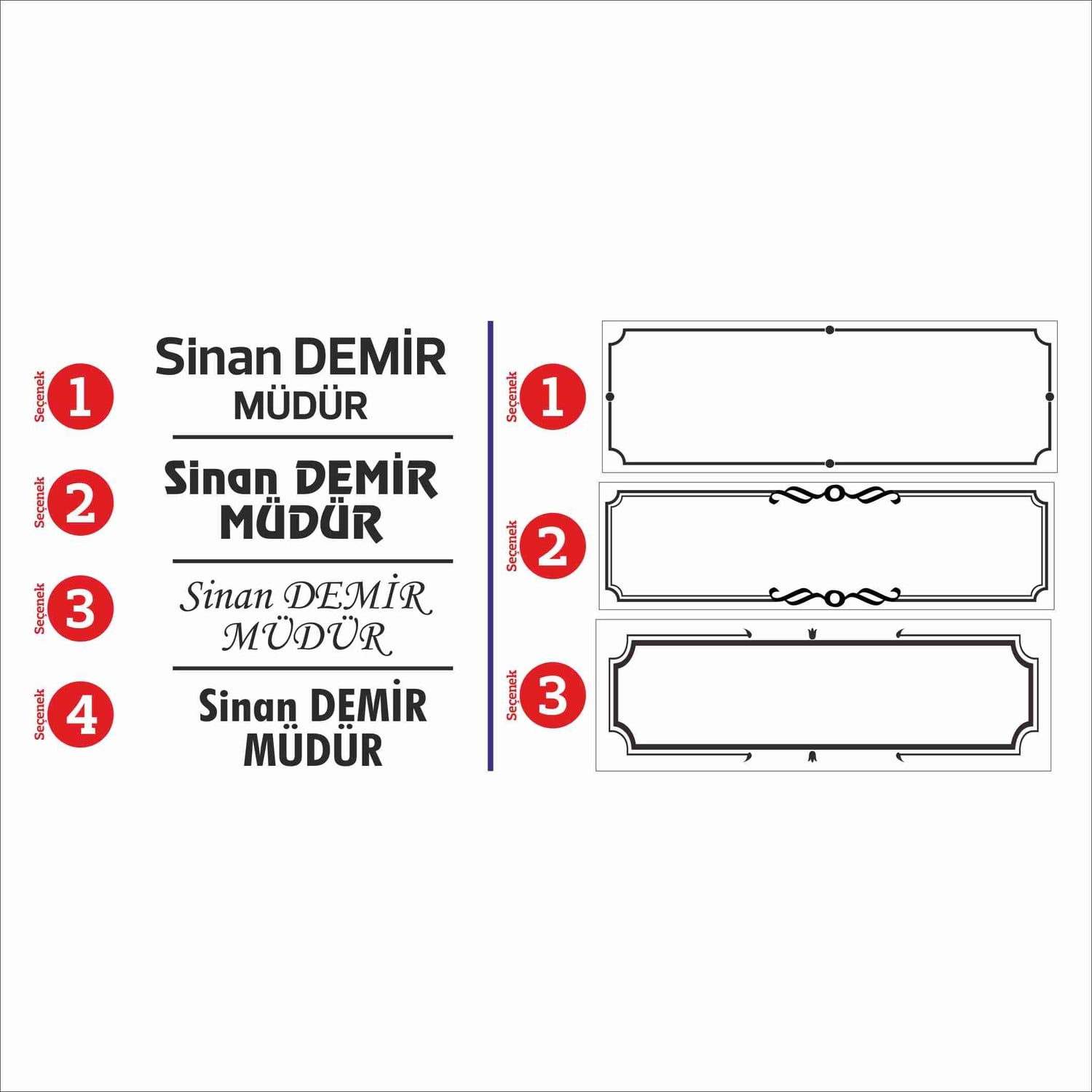 Masa Isimligi Secenek